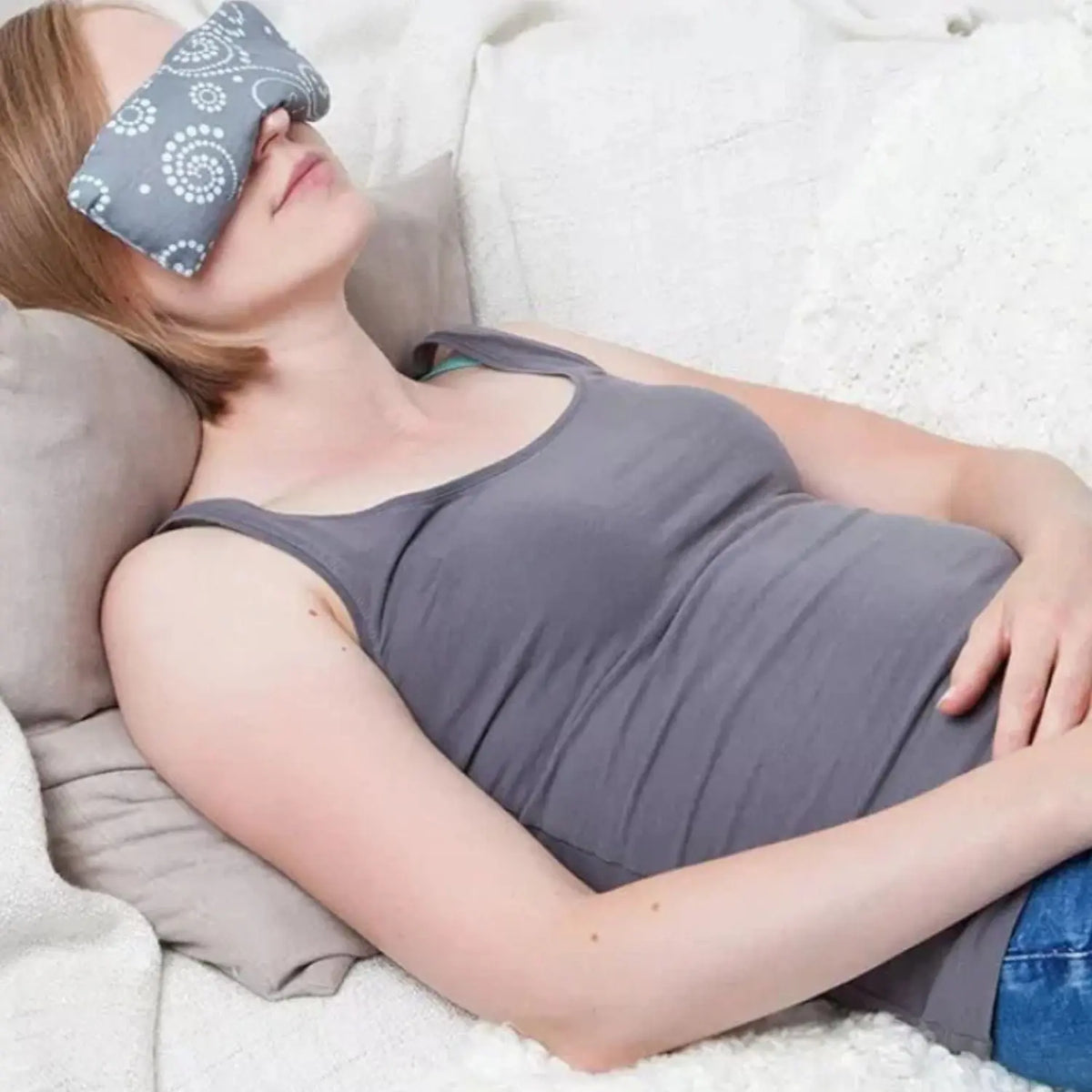 Coussin pour les yeux Grünspecht aux graines de lin bio 