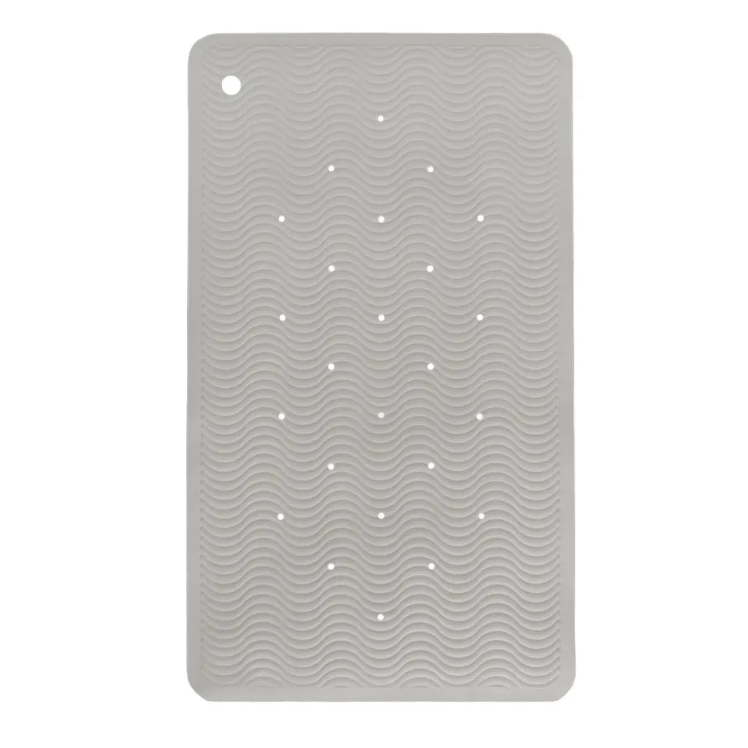 Tapis de bain en caoutchouc naturel Hevea 69x39cm Wave  - Granite 