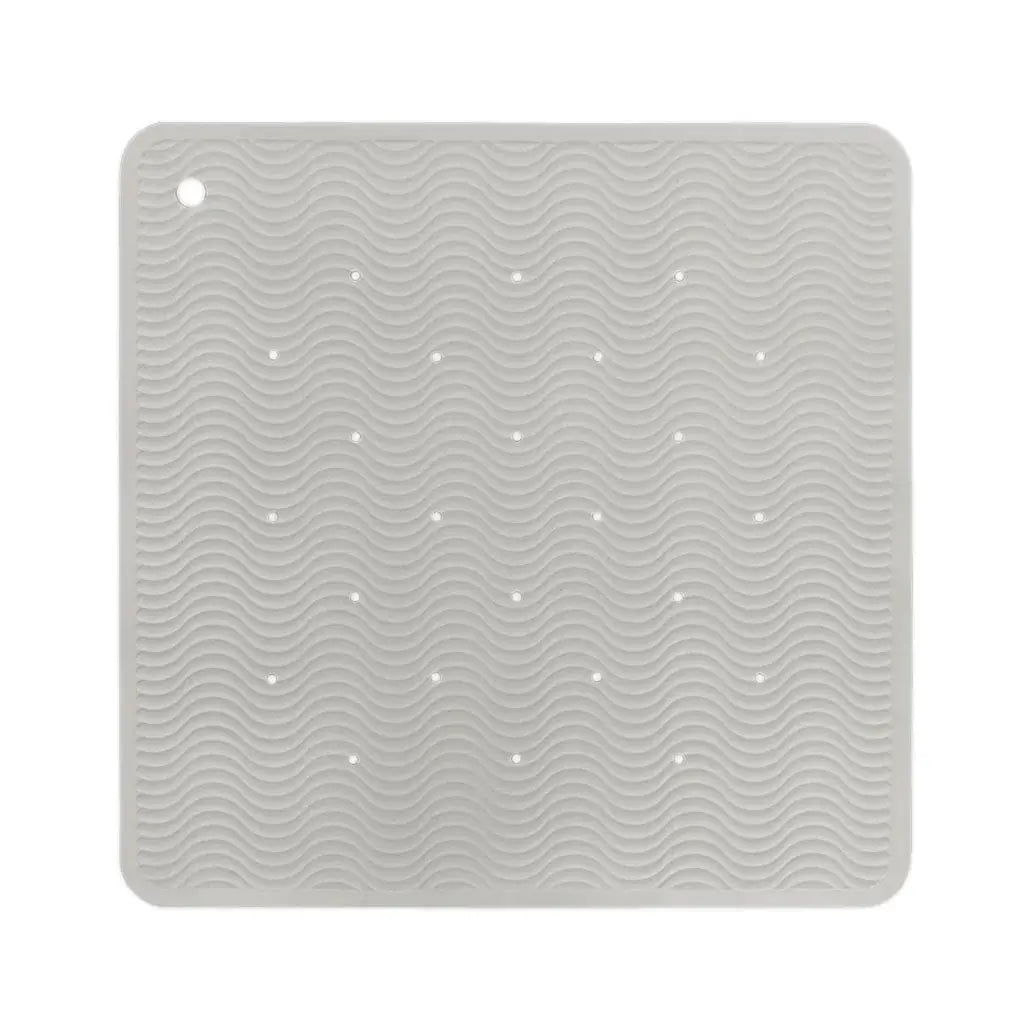 Tapis de bain en caoutchouc Hevea carré  - Granite 
