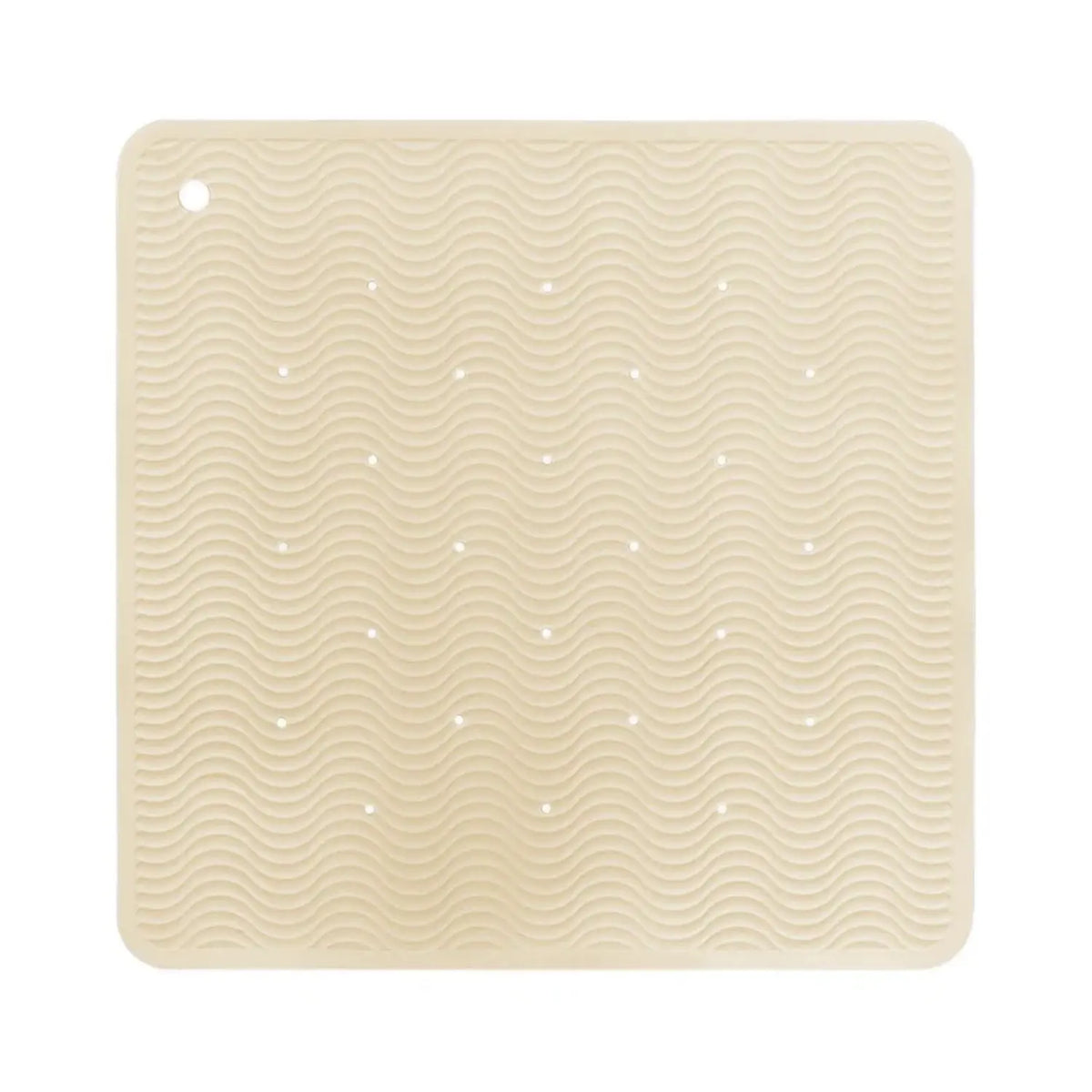 Tapis de bain en caoutchouc Hevea carré 52x52cm  - Sable 