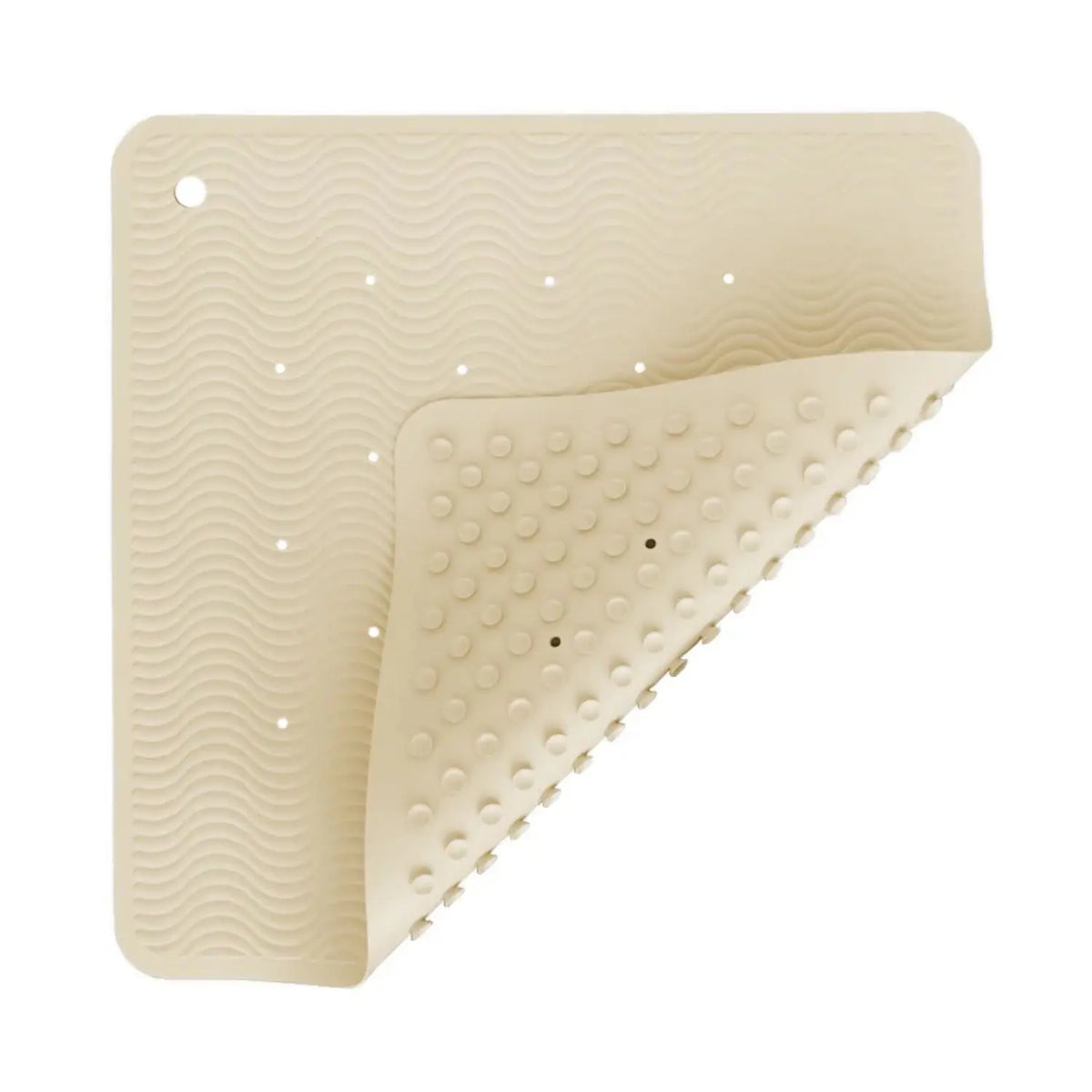 Tapis de bain en caoutchouc Hevea carré 52x52cm  - Sable 