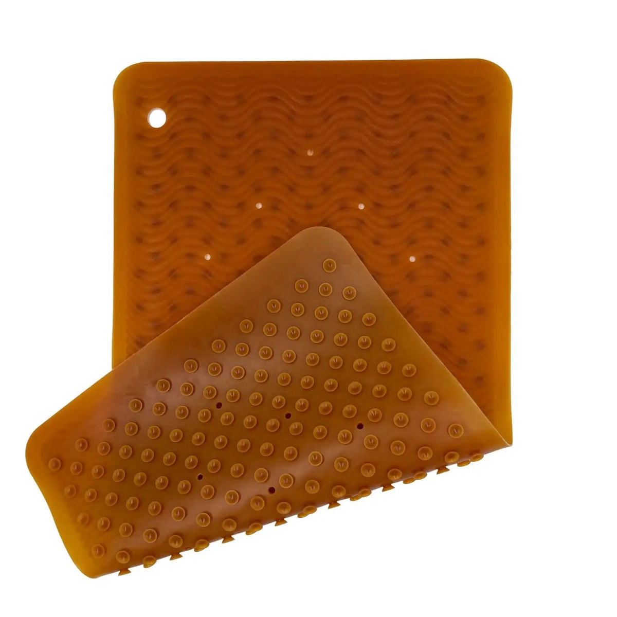Tapis de bain en caoutchouc Hevea 69x39cm Wave  - Naturel