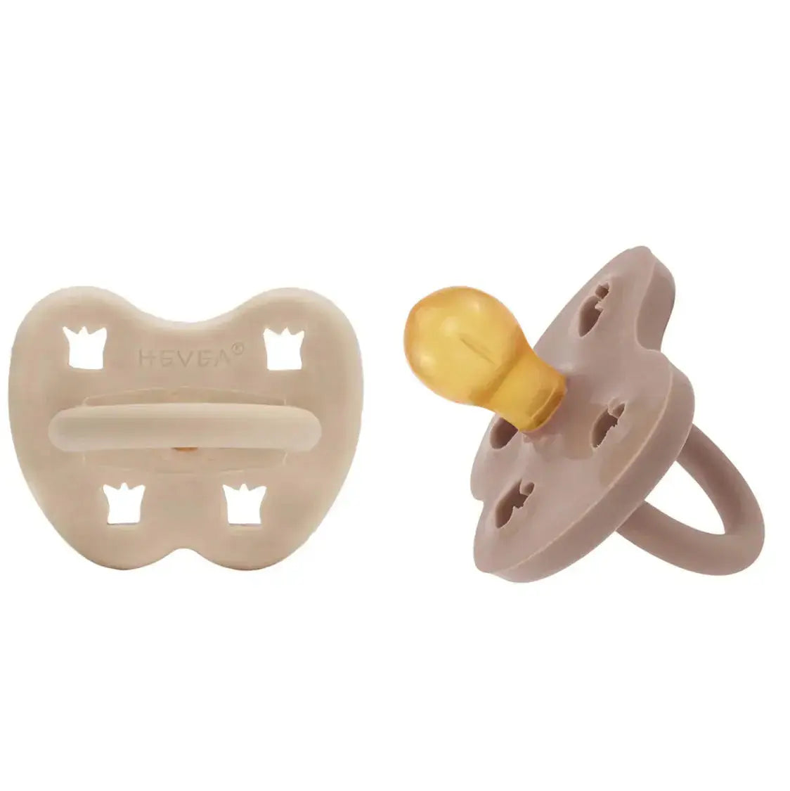 2 tétines en caoutchouc naturel Hévéa - Sand et Tan beige 3/36 mois 