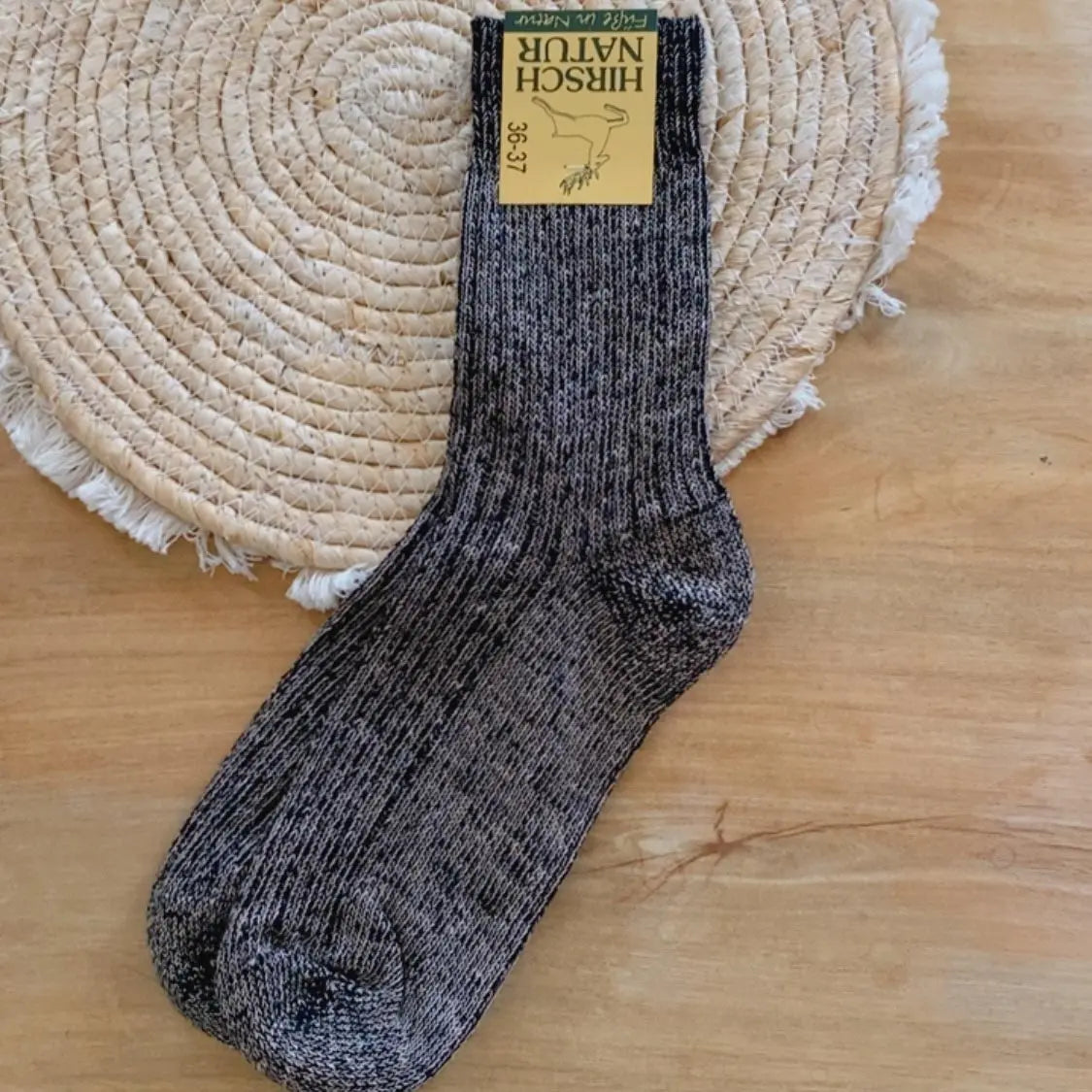 Chaussettes adultes Coton et lin bio Hirsch Natur 