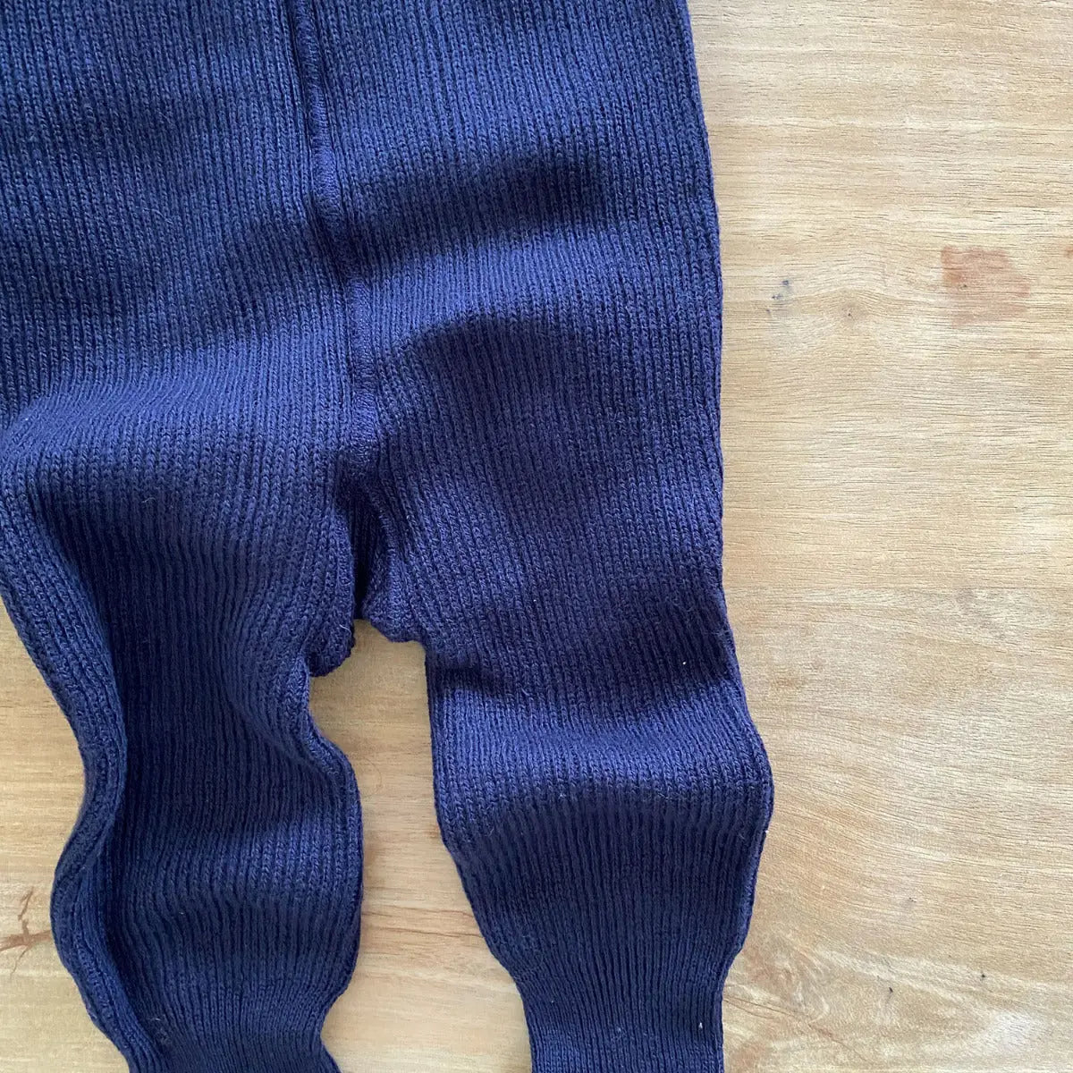 Collant en laine et coton bio Hirsch Natur – Marine 