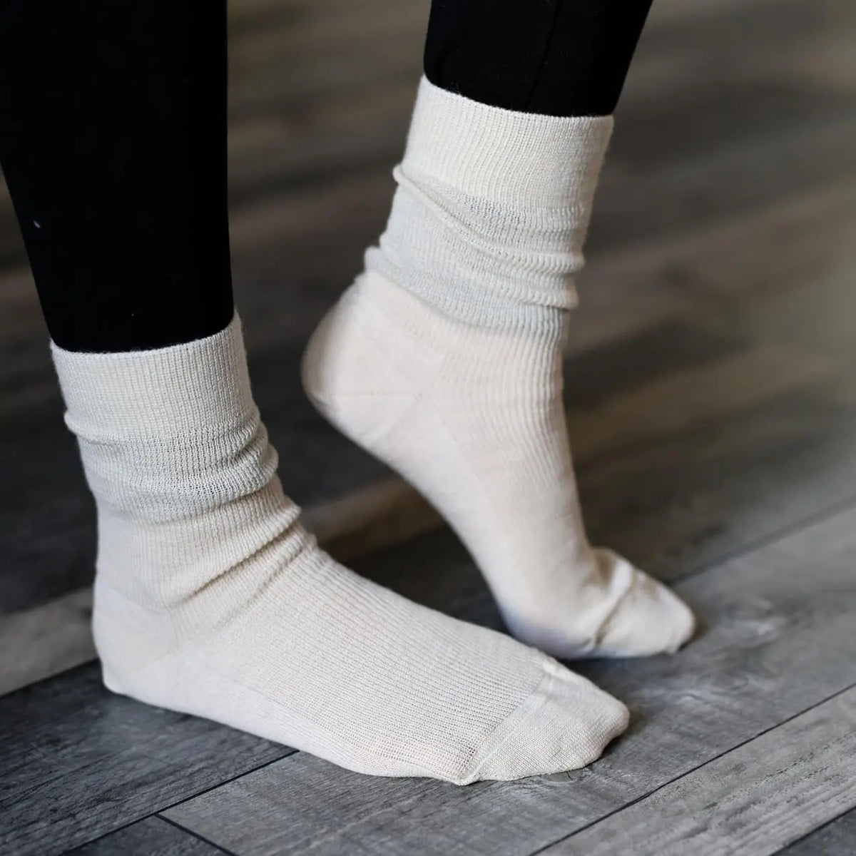 Chaussettes fines en laine Hirsch Natur Adulte 