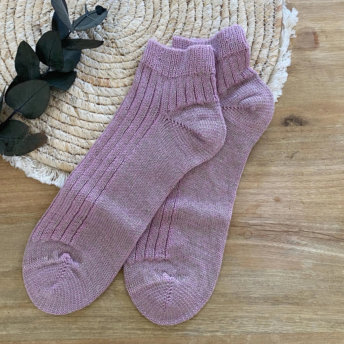 Soquettes femme en laine & lin bio Hirsch Natur 