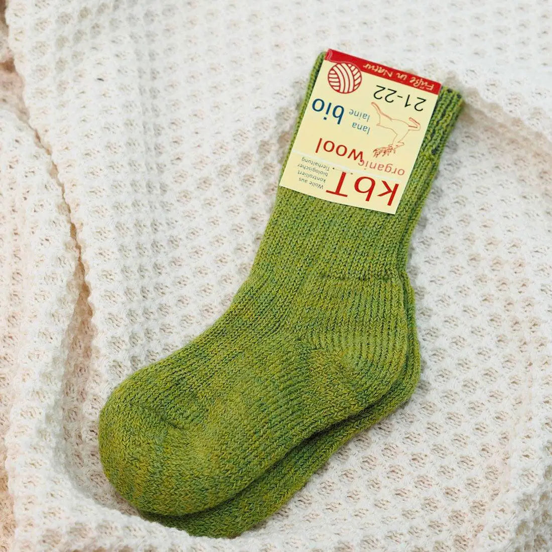 Chaussettes hautes en pure laine pour enfants Hirsch Natur - Lilinappy