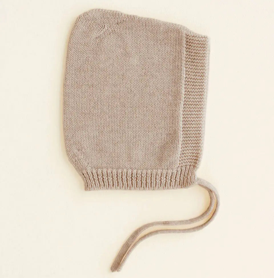 Bonnet en laine naissance HVID - Sable
