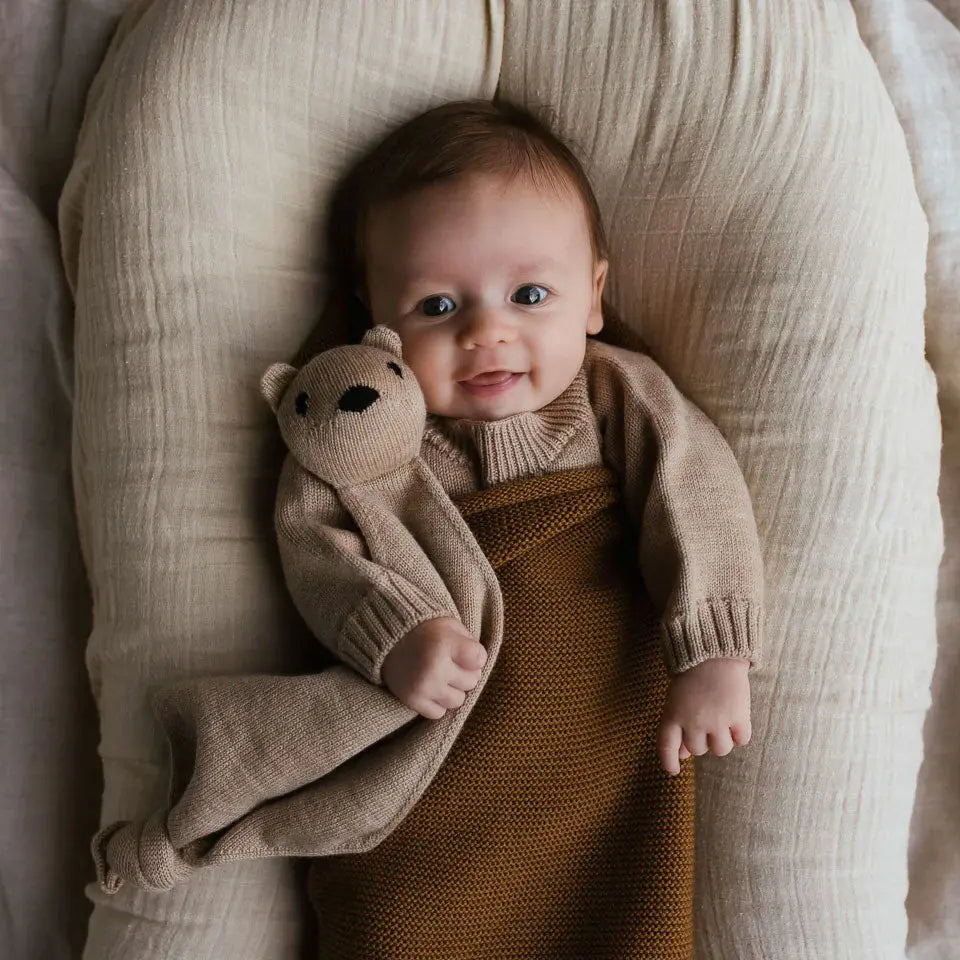 Doudou en laine mérinos Teddy Tokki HVID - Lollipop - Lilinappy