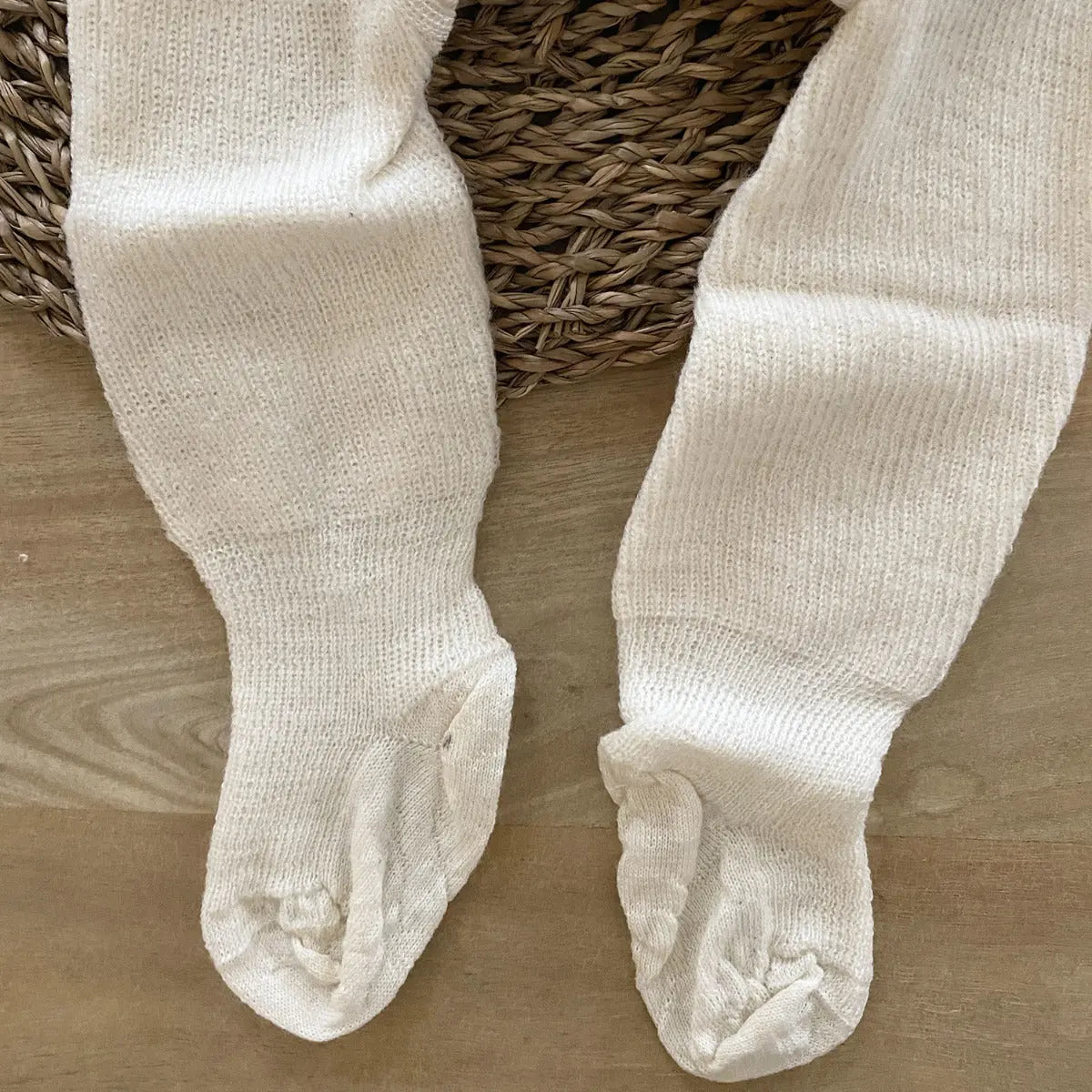 Collant en laine et coton bio Hirsch Natur – Naturel - Lilinappy