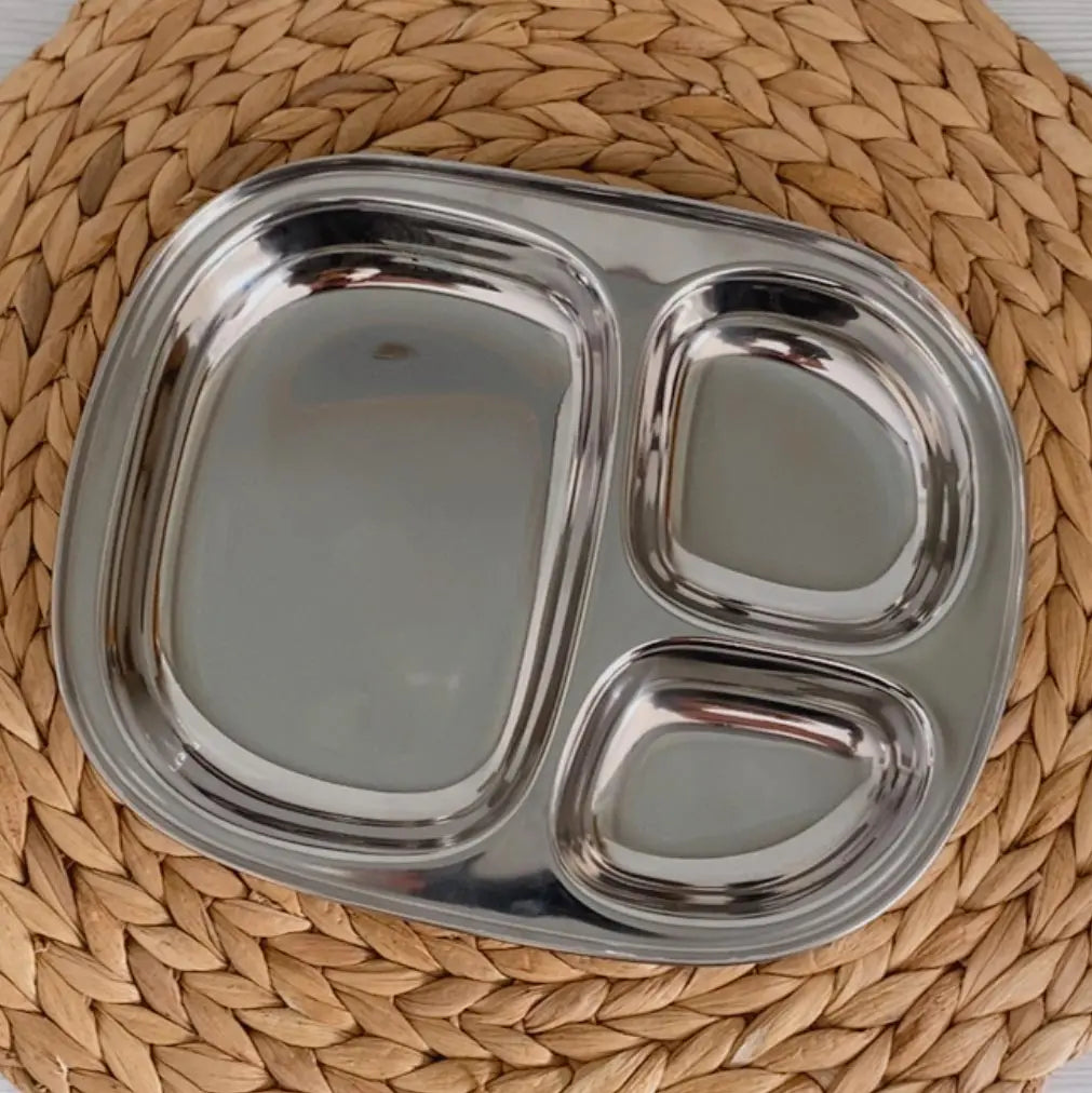 Plateau repas enfant inox 3 compartiments Joli Monde 