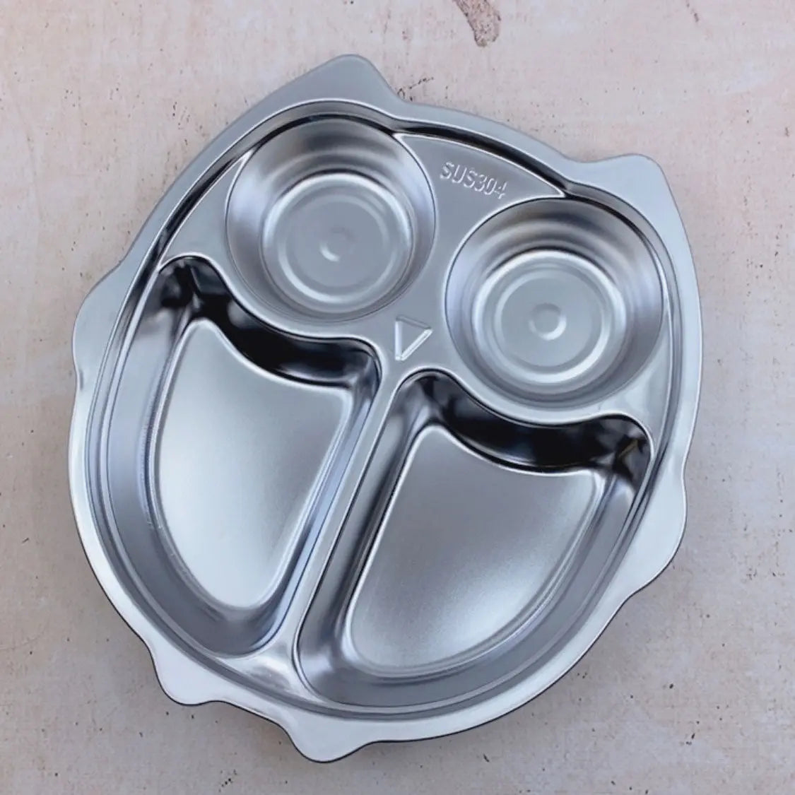 Plateau repas enfant inox compartimenté Joli Monde – Chouette 