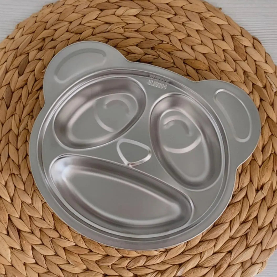 Plateau repas enfant inox compartimenté Joli Monde – Panda 