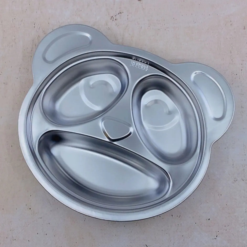 Plateau repas enfant inox compartimenté Joli Monde – Panda 