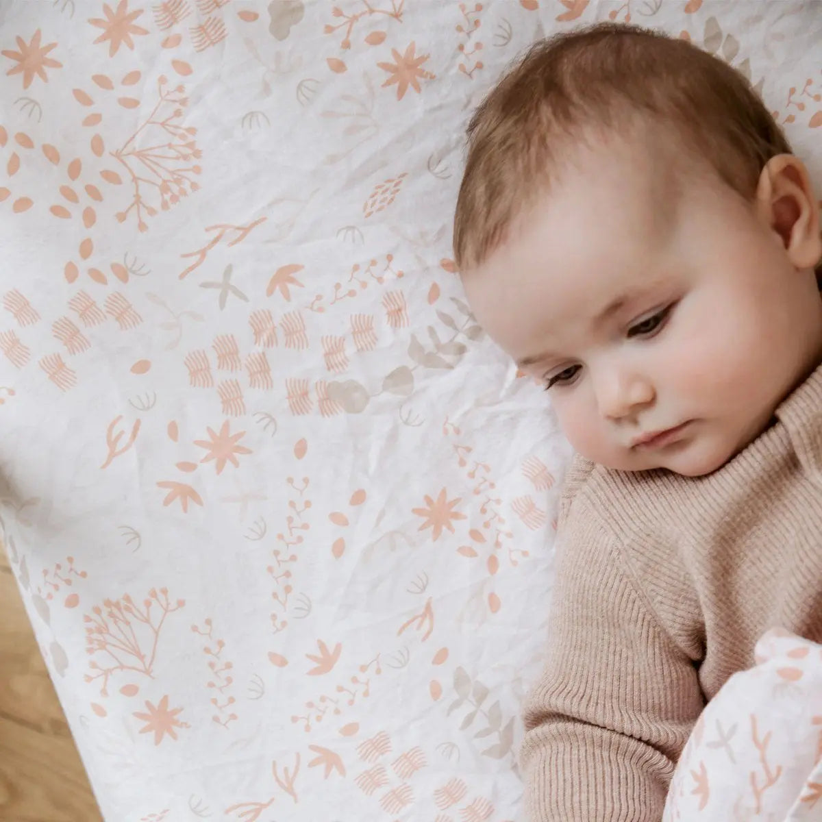 Drap-housse pour lit bébé en coton bio  Kadolis - Yukari Douceur 
