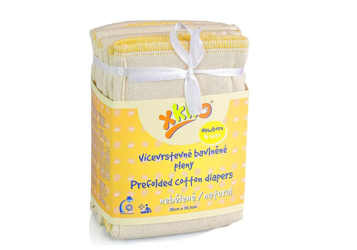 Lot de 6 langes préplié en coton Xkko - Lilinappy
