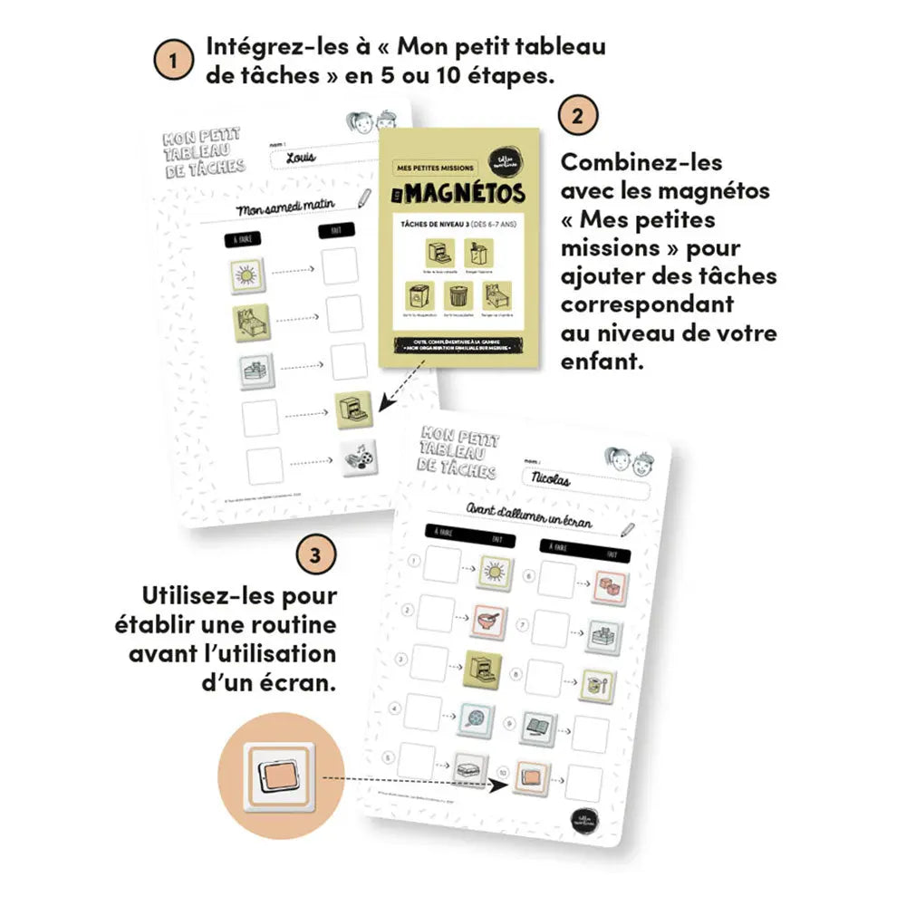Magnétos Petites missions dès 4-5 ans Les Belles Combines - Lilinappy