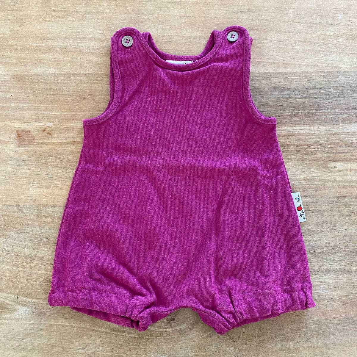 Barboteuse bébé évolutive en chanvre & coton bio Manymonths - Berry Sorbet 