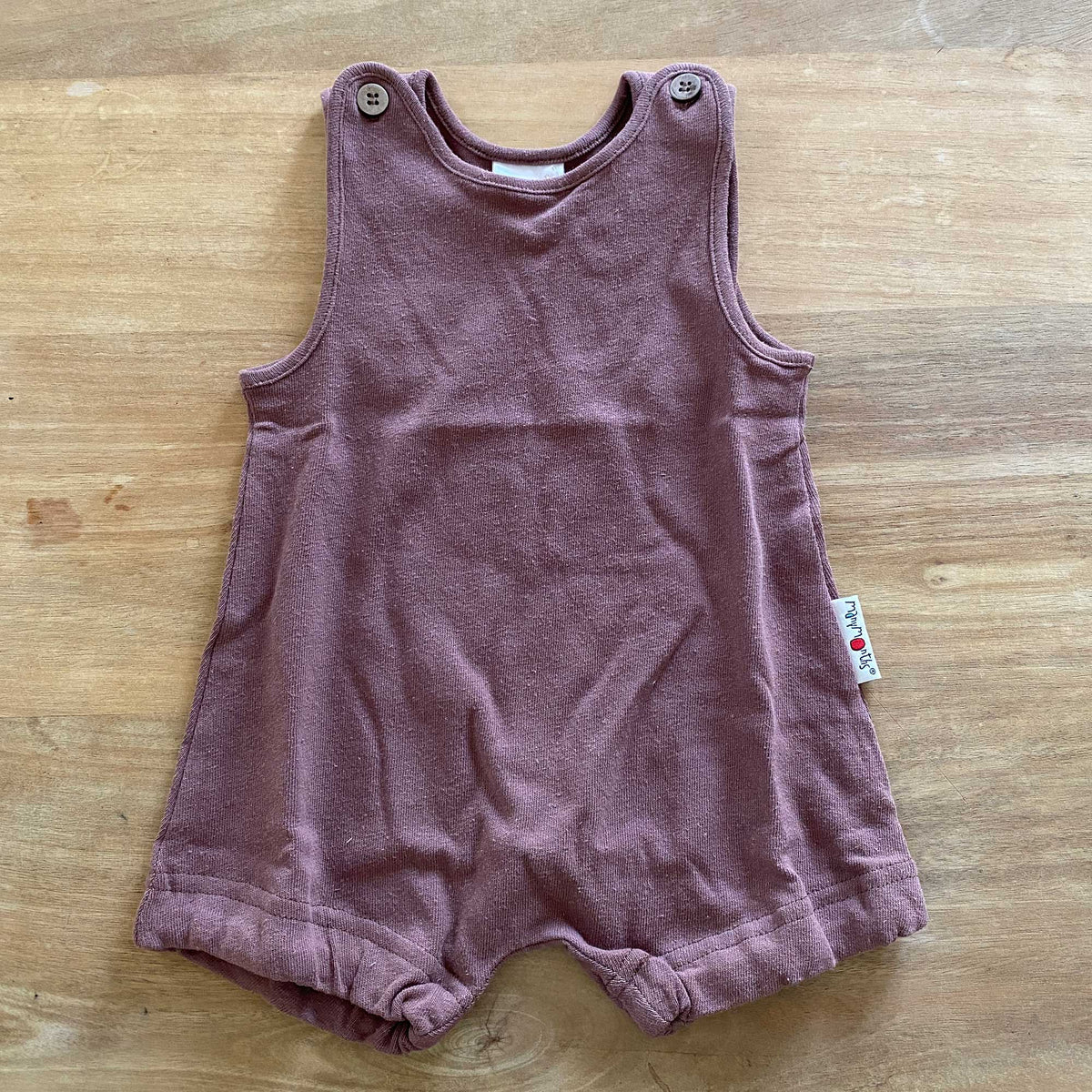 Barboteuse bébé évolutive en chanvre & coton bio Manymonths - Choco Biscuit 
