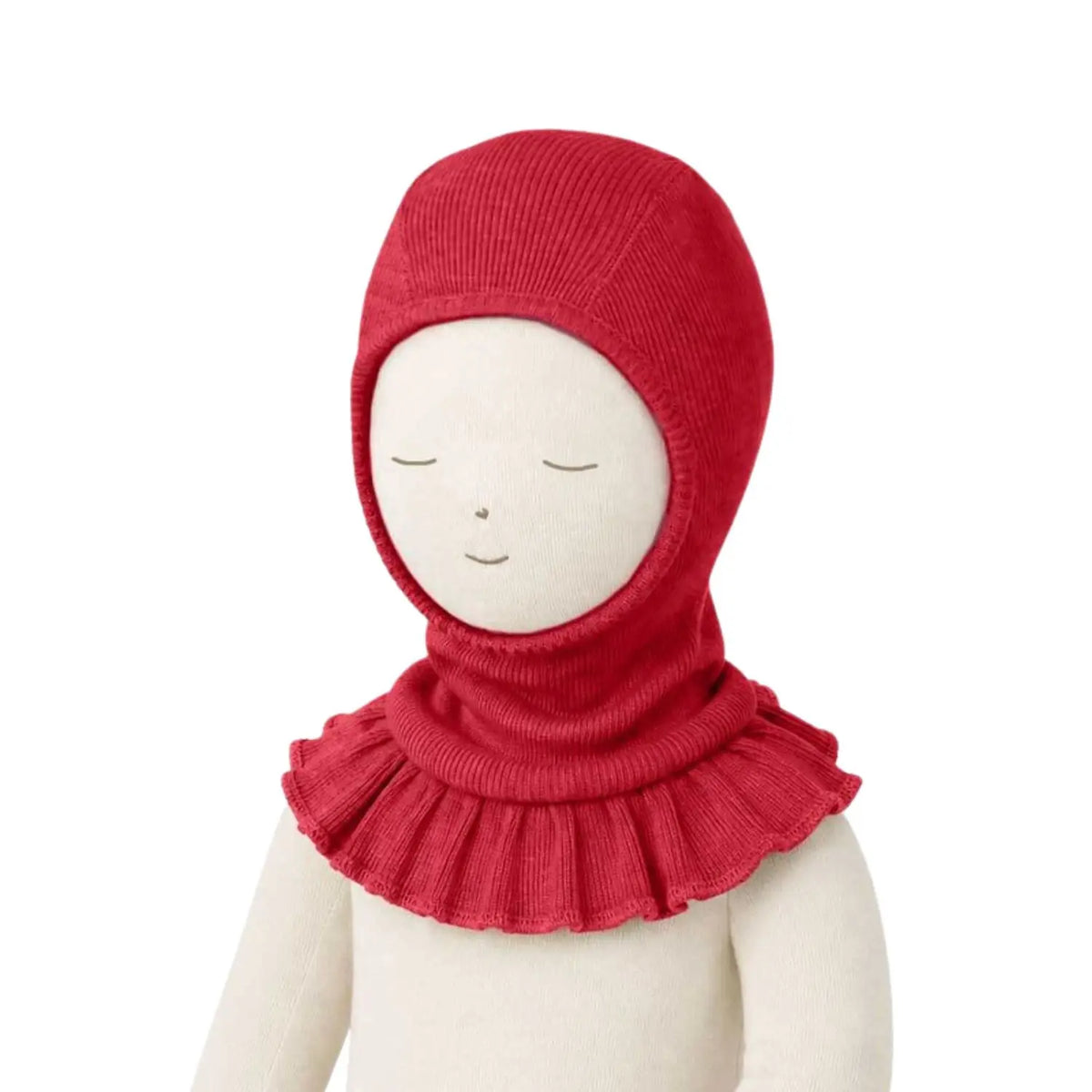 Cagoule Princesse à volants en laine mérinos Manymonths