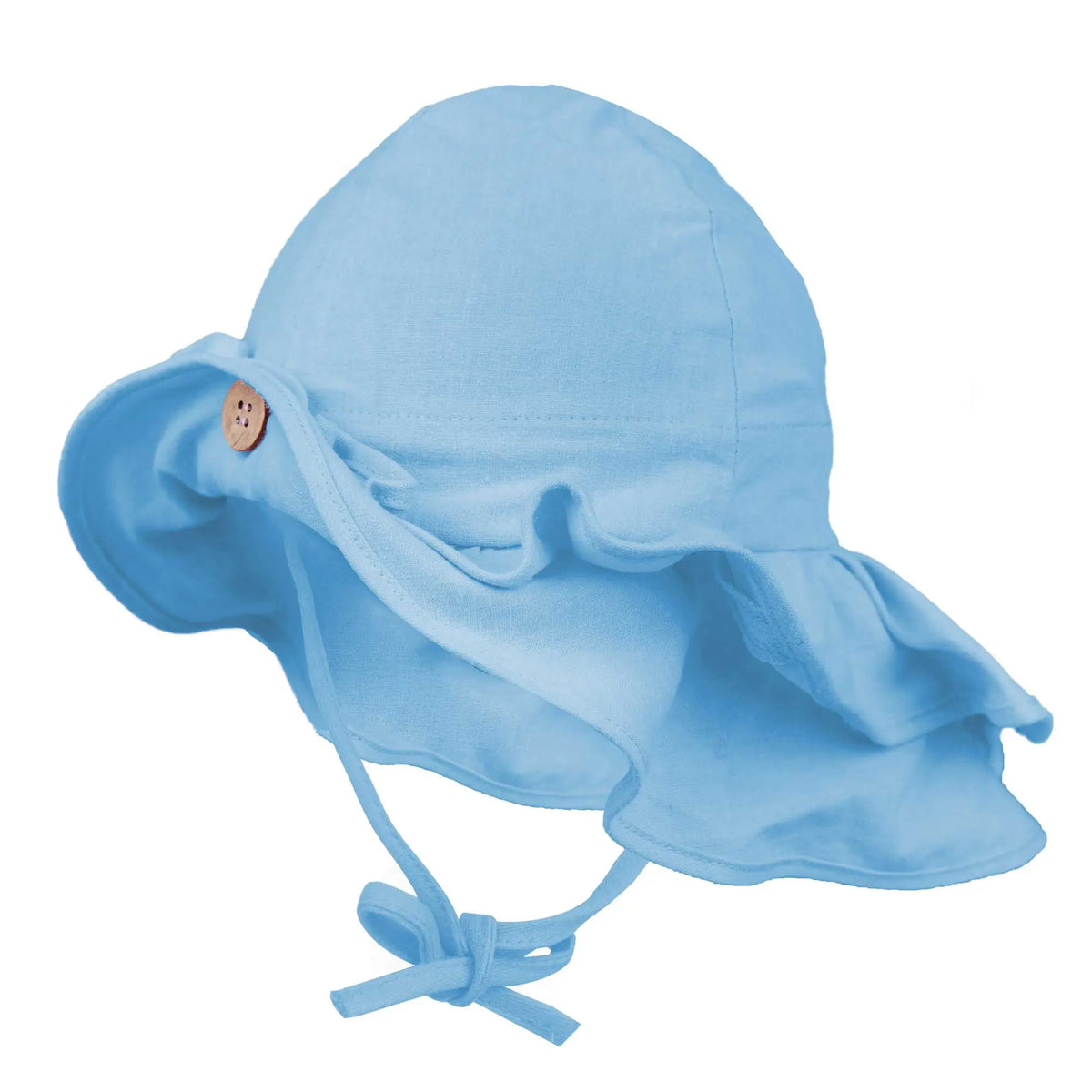 Chapeau de soleil évolutif en chanvre & coton bio Manymonths - Bonny Turquoise 