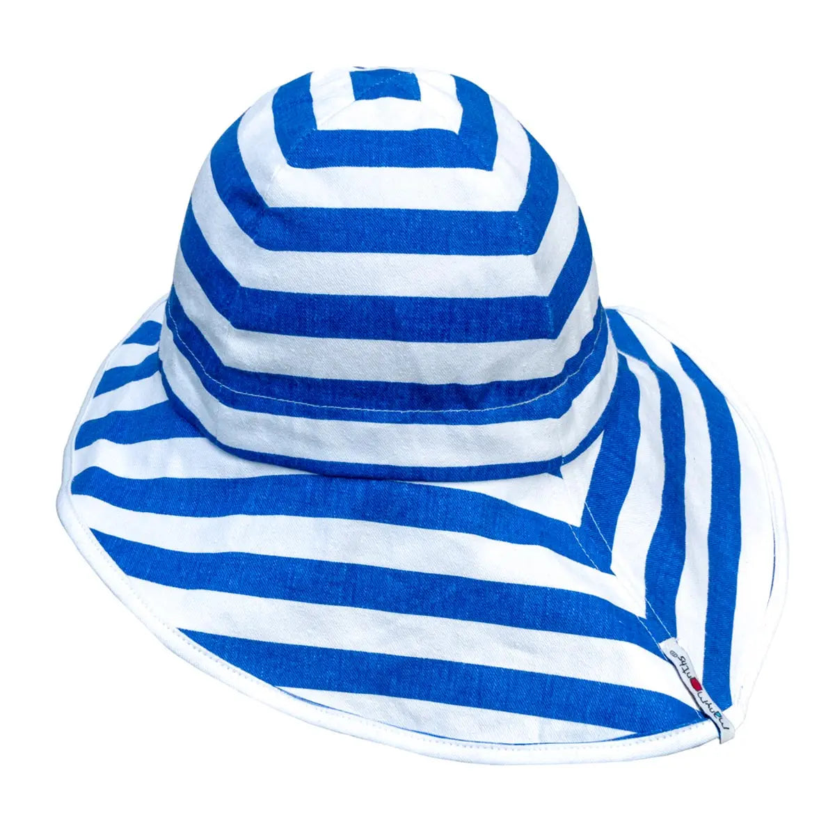 Chapeau de soleil évolutif Summer Manymonths - Rayé bleu 
