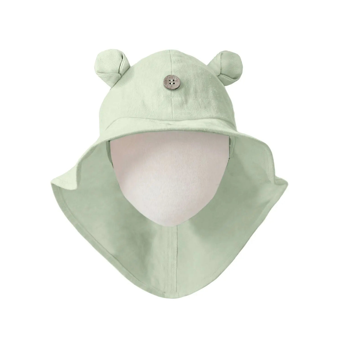 Chapeau de soleil évolutif en chanvre & coton bio Manymonths - Light Jade 