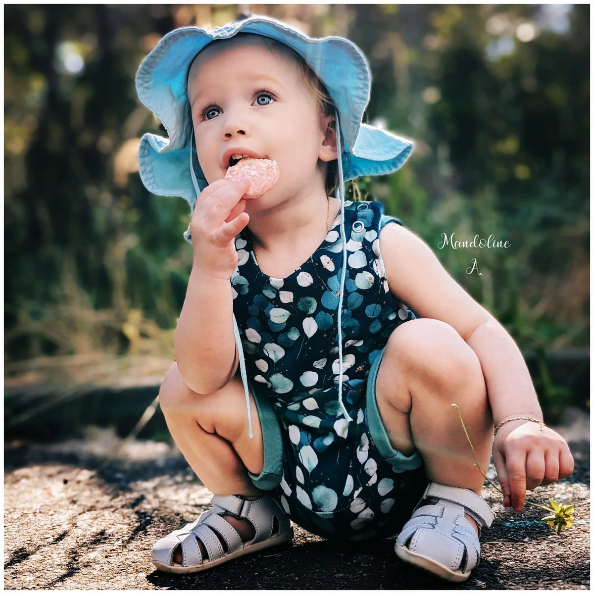 Chapeau de soleil évolutif en chanvre & coton bio Manymonths - Wave Golden straw 