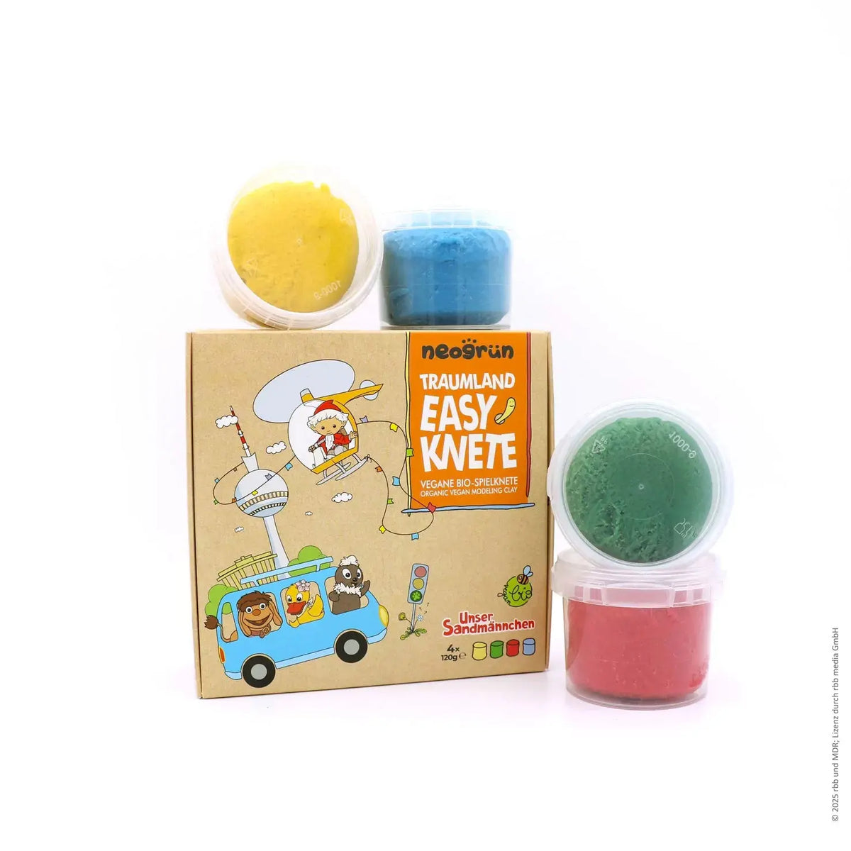 Coffret de 4 Pots de Pâte à Modeler Naturelle Neogrün - Sandman 
