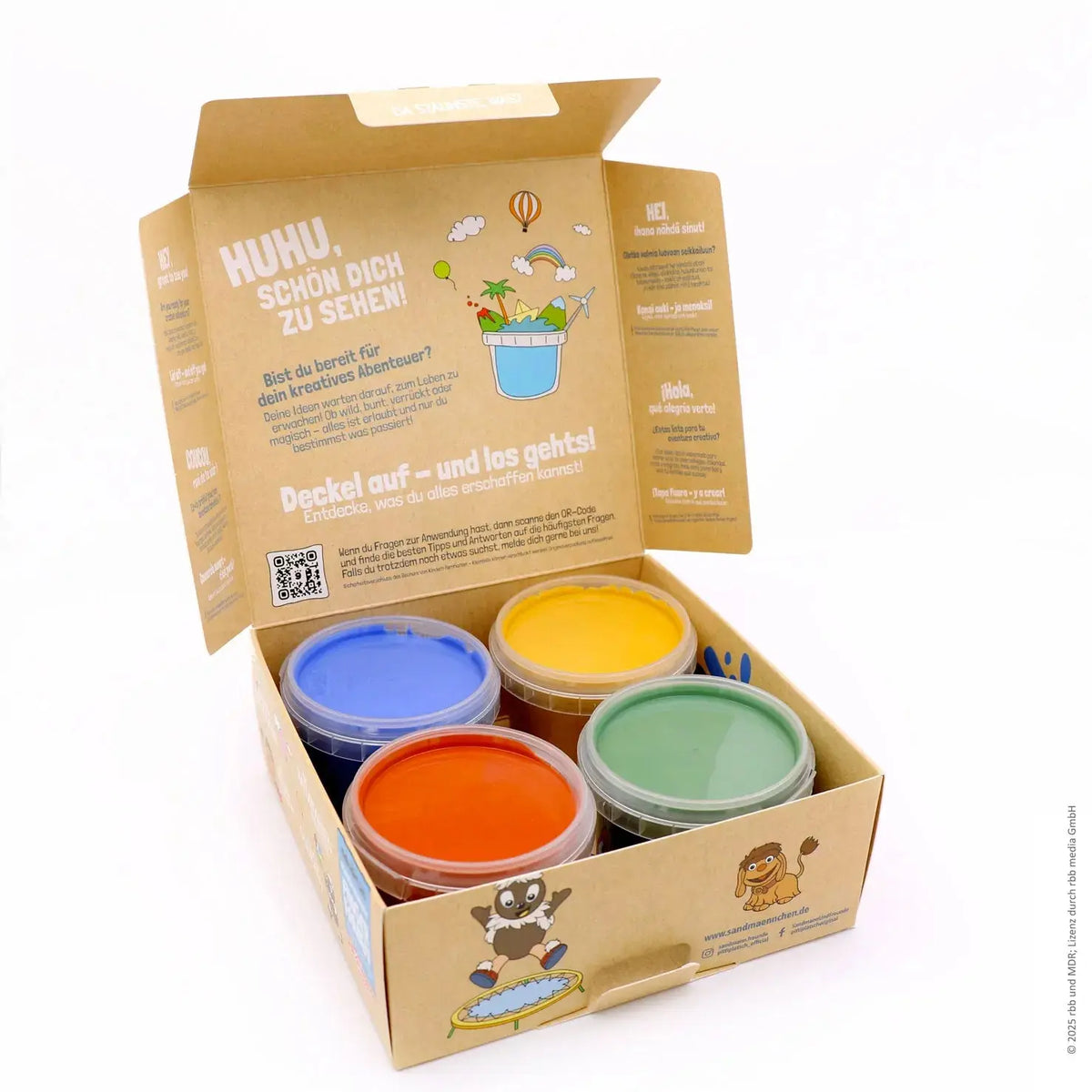 Coffret de 4 Pots de peinture à doigts naturelle Neogrün - Platsch 