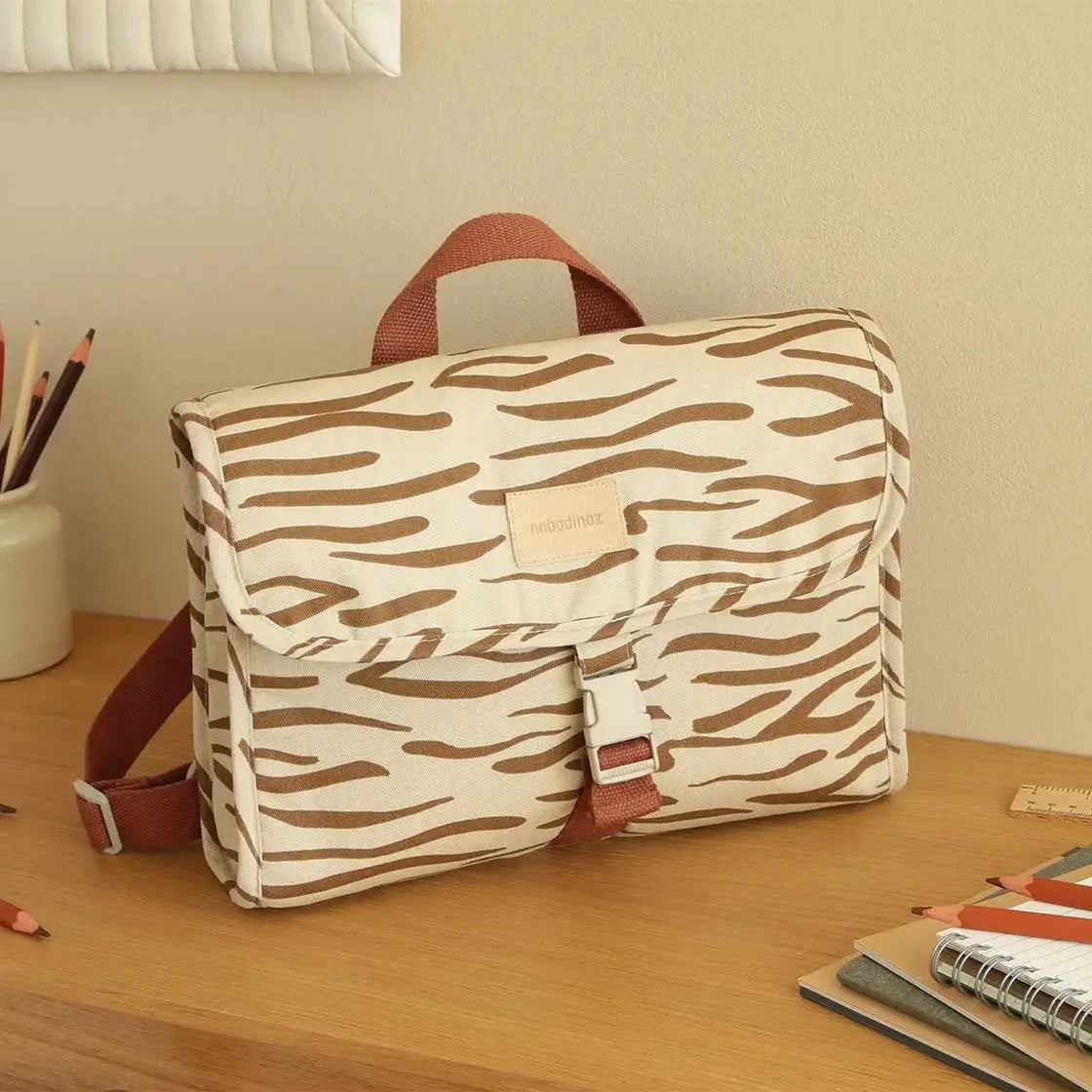 Sac à dos maternelle Nobodinoz - Brown Waves - Lilinappy