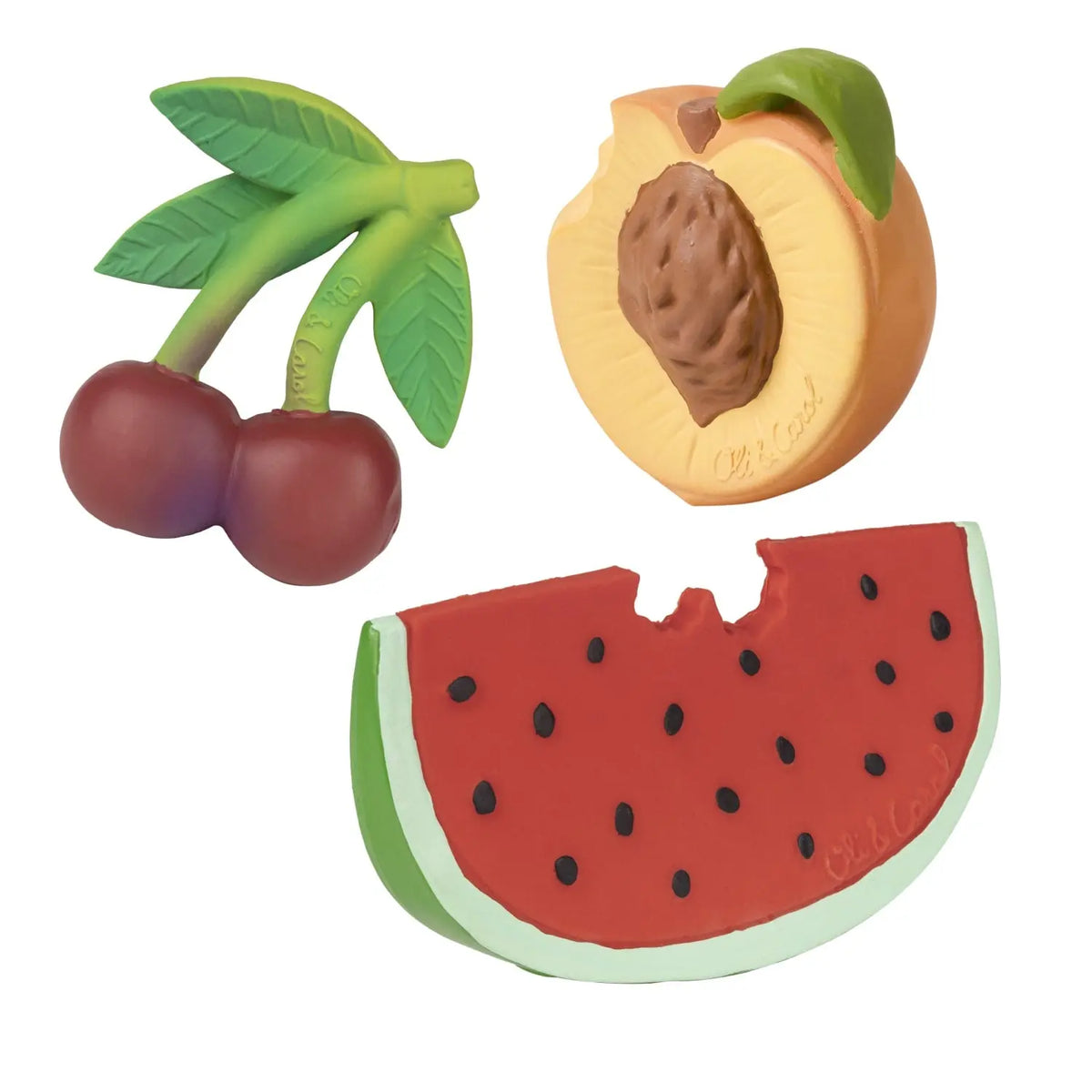 Coffret naissance Fruit Salad Oli&Carol – 3 jouets de dentition 