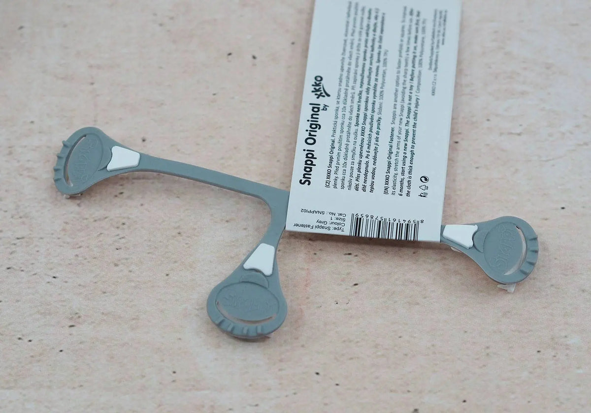 Attache pour les langes snappi Flashy Popolini-gris