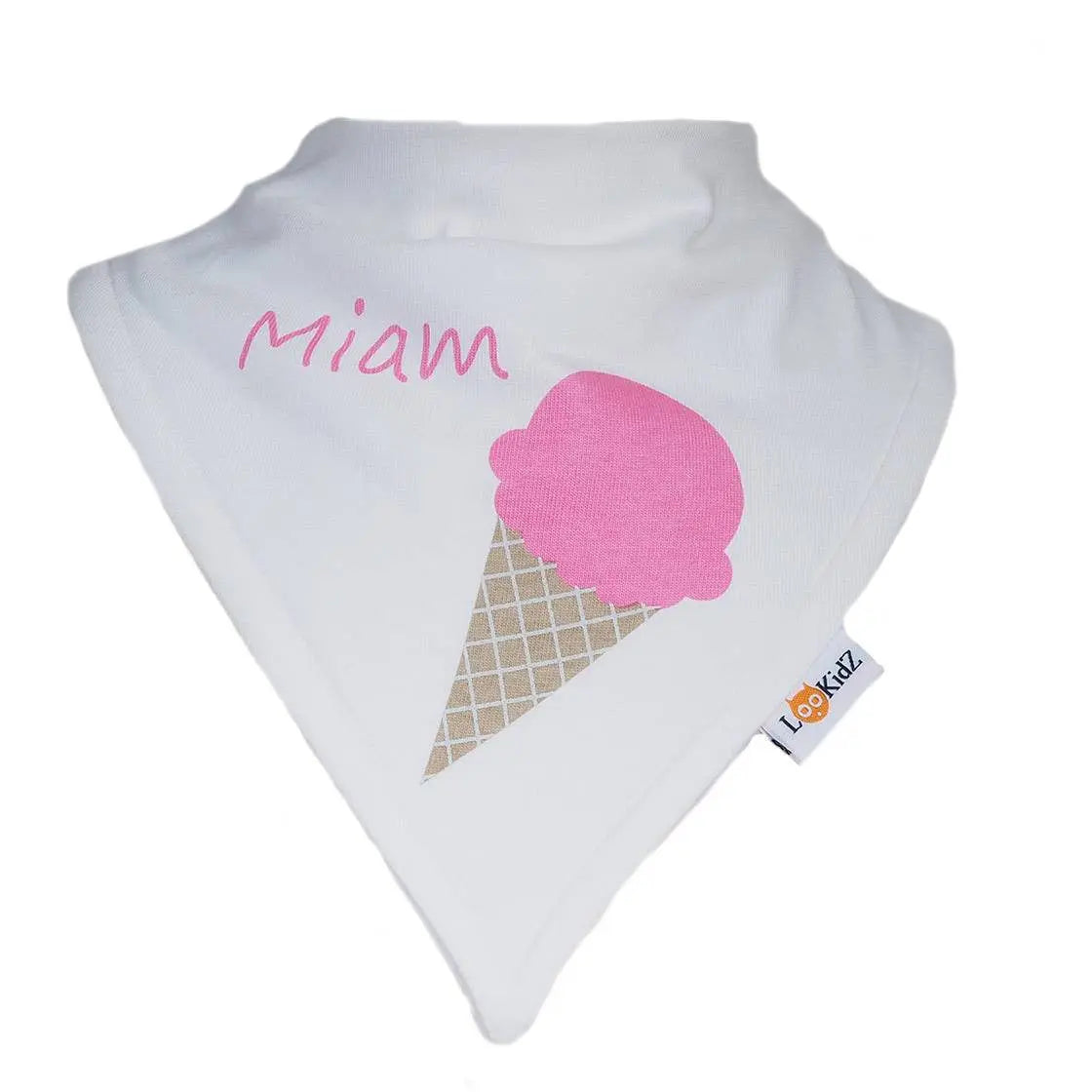 Bavoir bandana Lookidz Ice cream rose