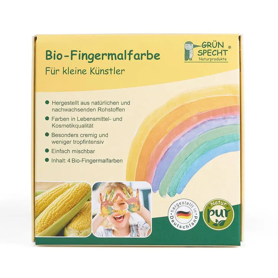 Peinture à doigt biologique 4 couleurs Grünspecht - Lilinappy