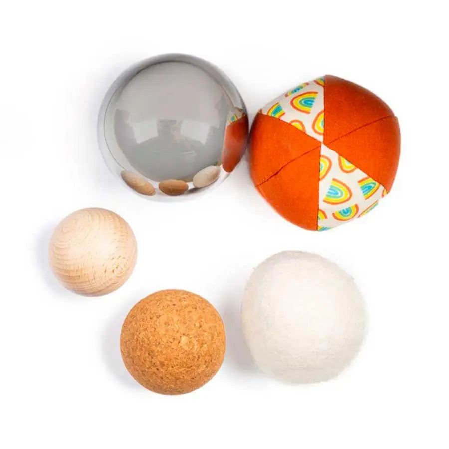 5 balles sensorielles Petit Boum
