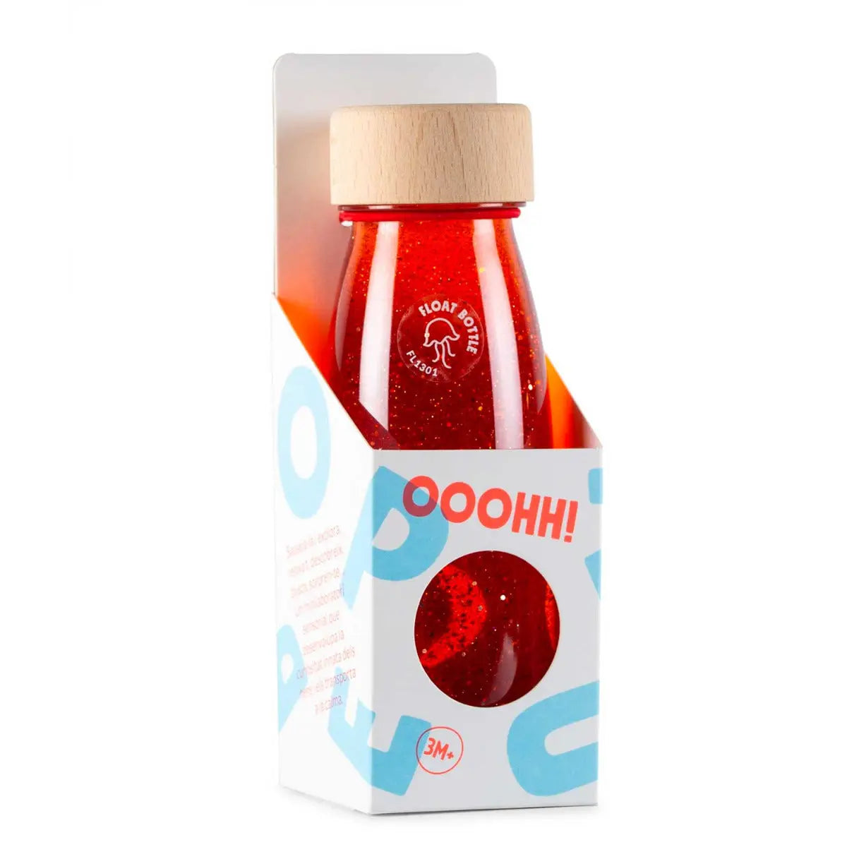 Bouteille sensorielle bébé Petit boum rouge