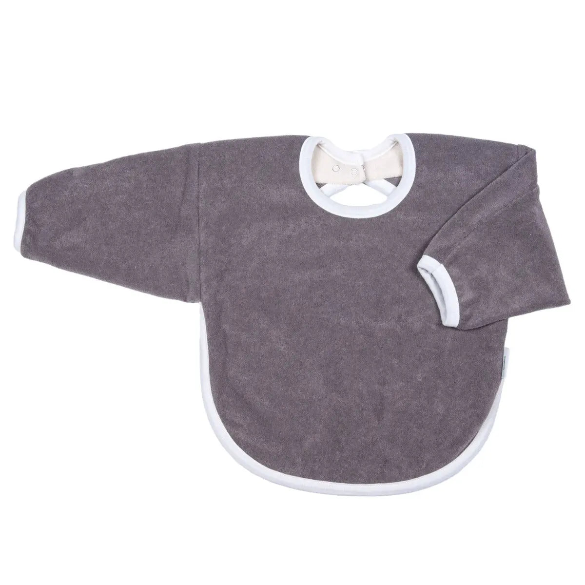 Bavoir à manches longues Popolini BIO Gris