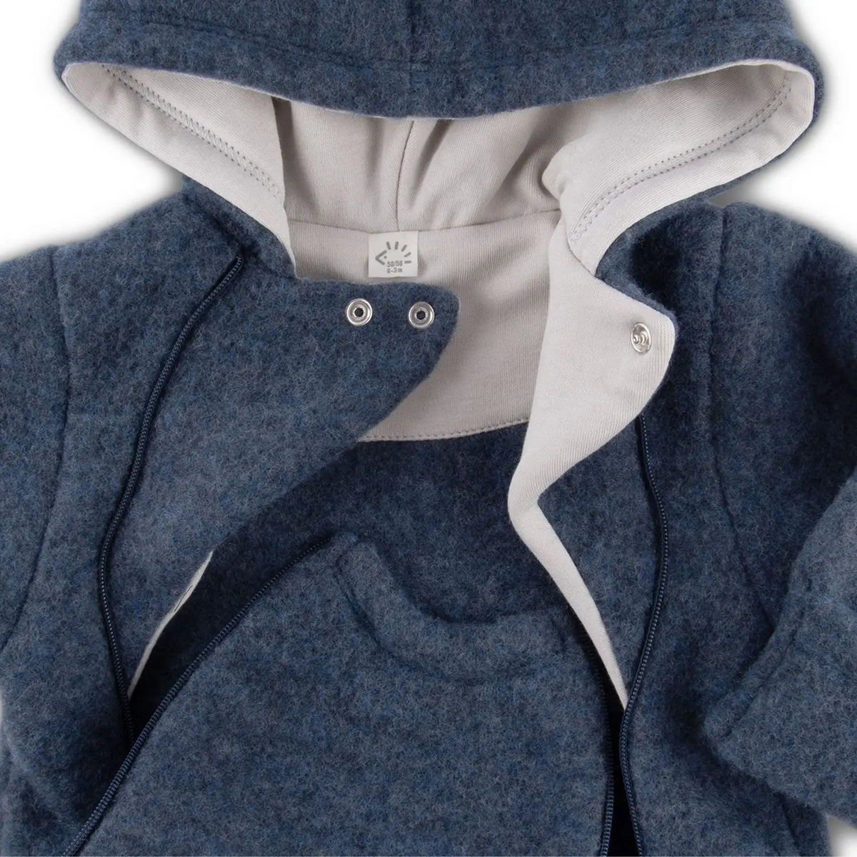 Combinaison bébé en polaire de laine bio Popolini – Jean's