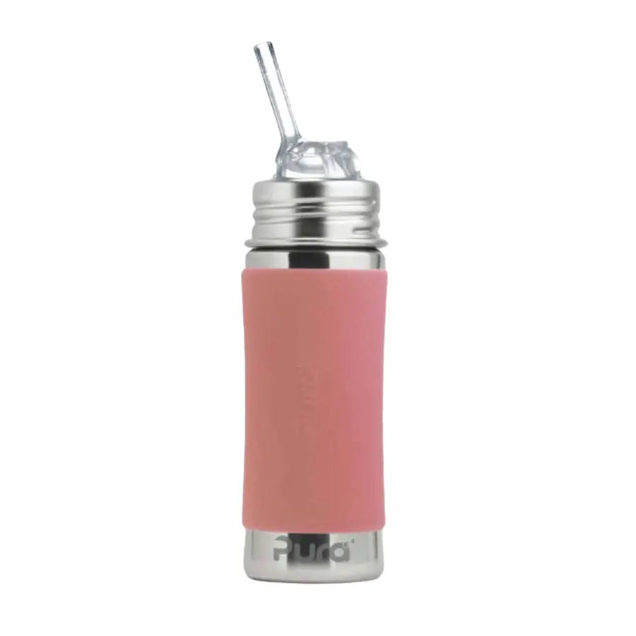 Gourde à paille Free Inox 325ml Pura - Poudre - Lilinappy