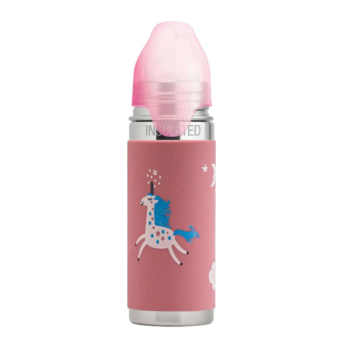 Gourde à bec Inox Isotherme 260ml Pura - Licorne 