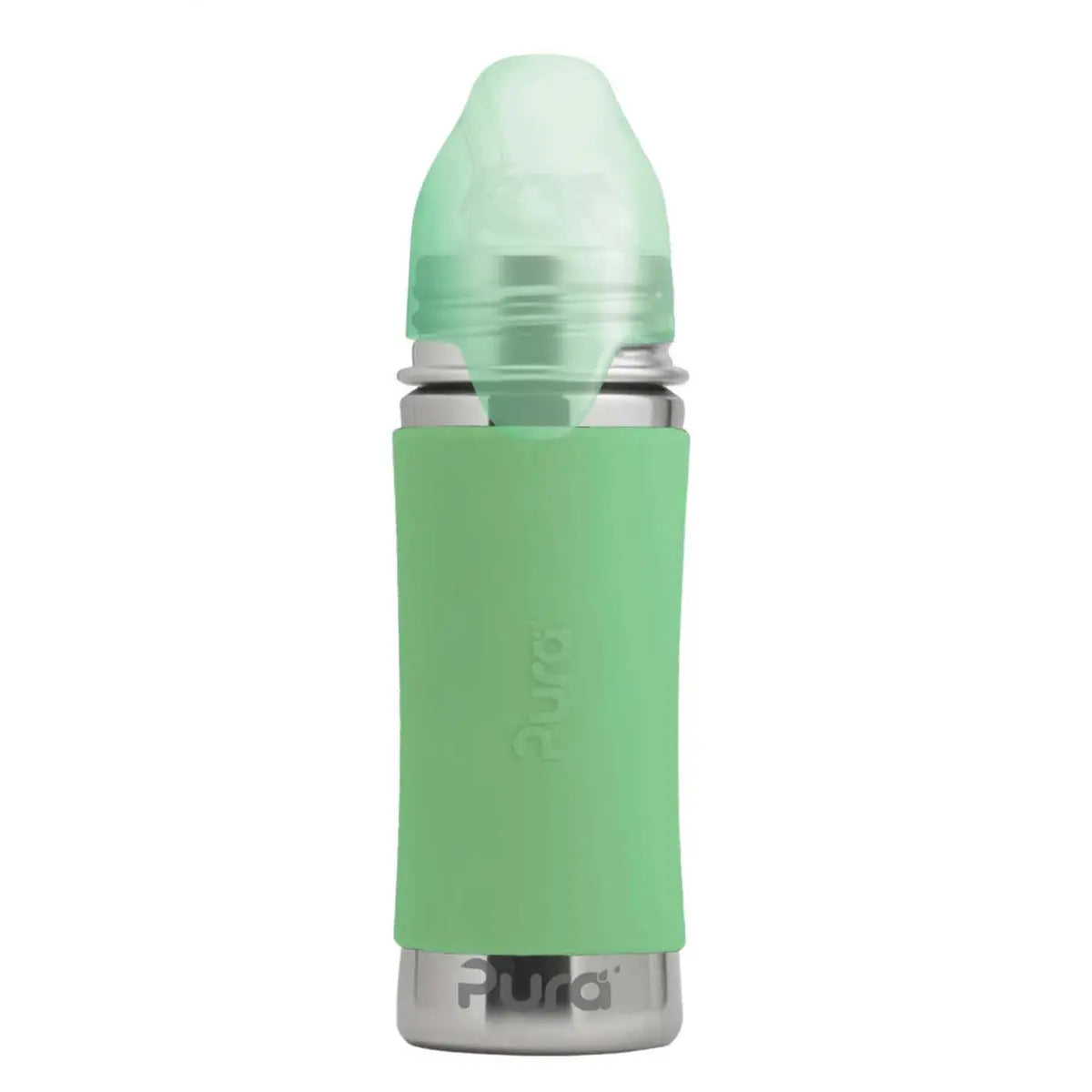 Gourde inox à paille Pura Vert