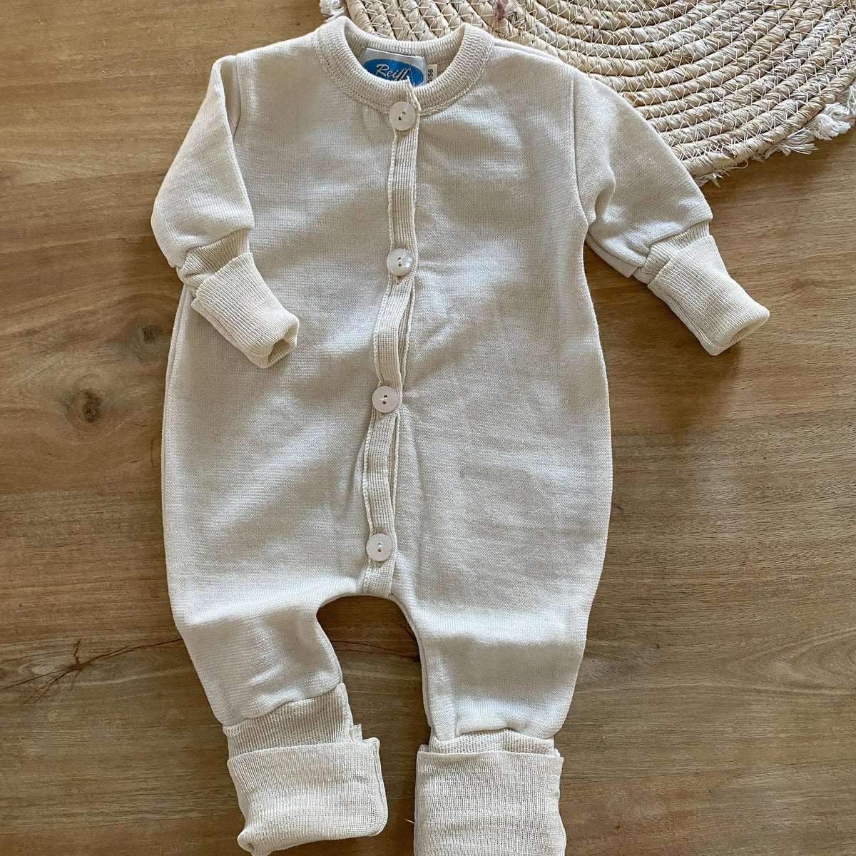 Pyjama en éponge de laine et soie Reiff - Naturel 