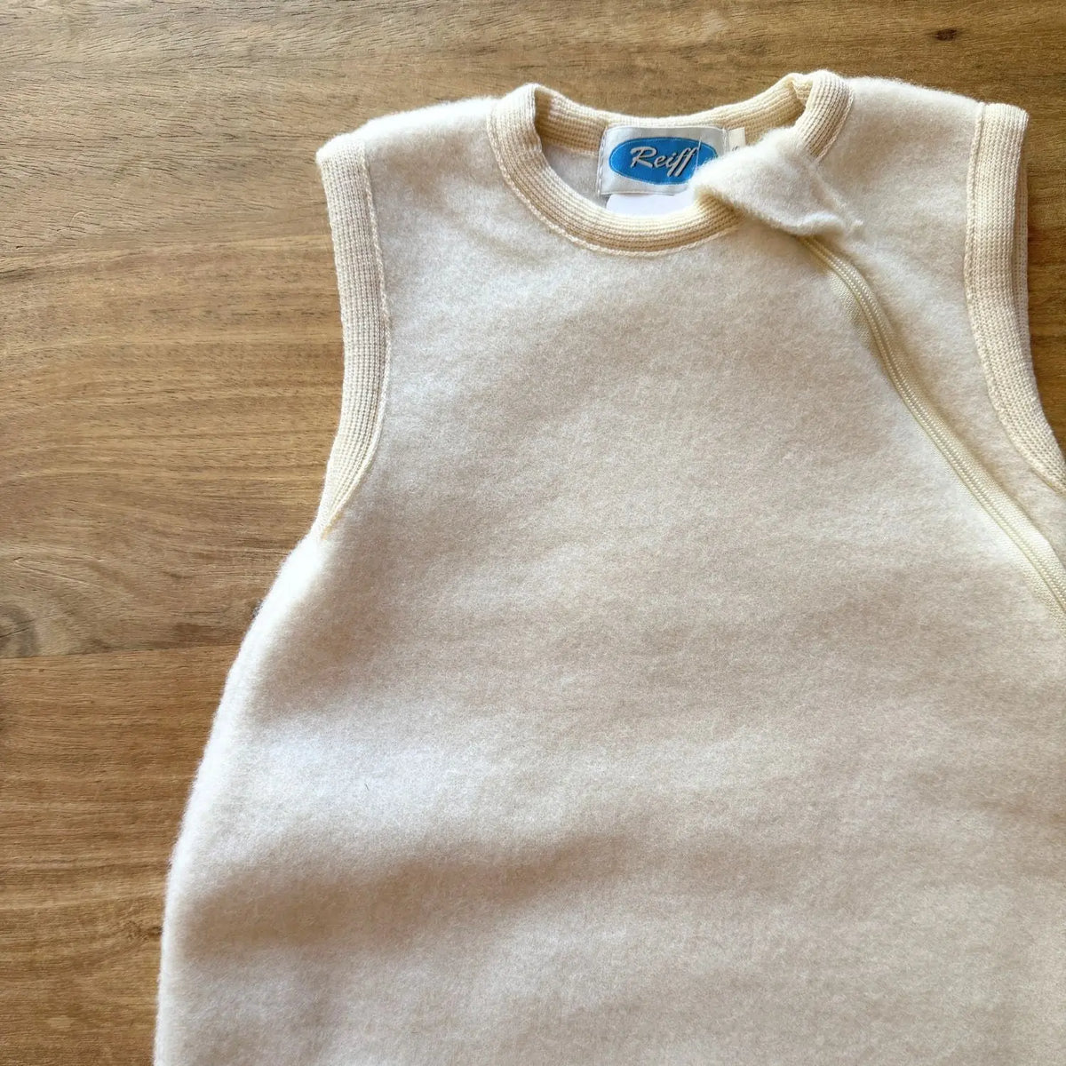 Gigoteuse sans manches en polaire de laine bio Reiff - Naturel 