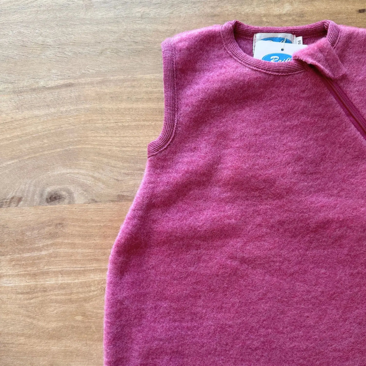 Gigoteuse sans manches en polaire de laine bio Reiff - Mauve 