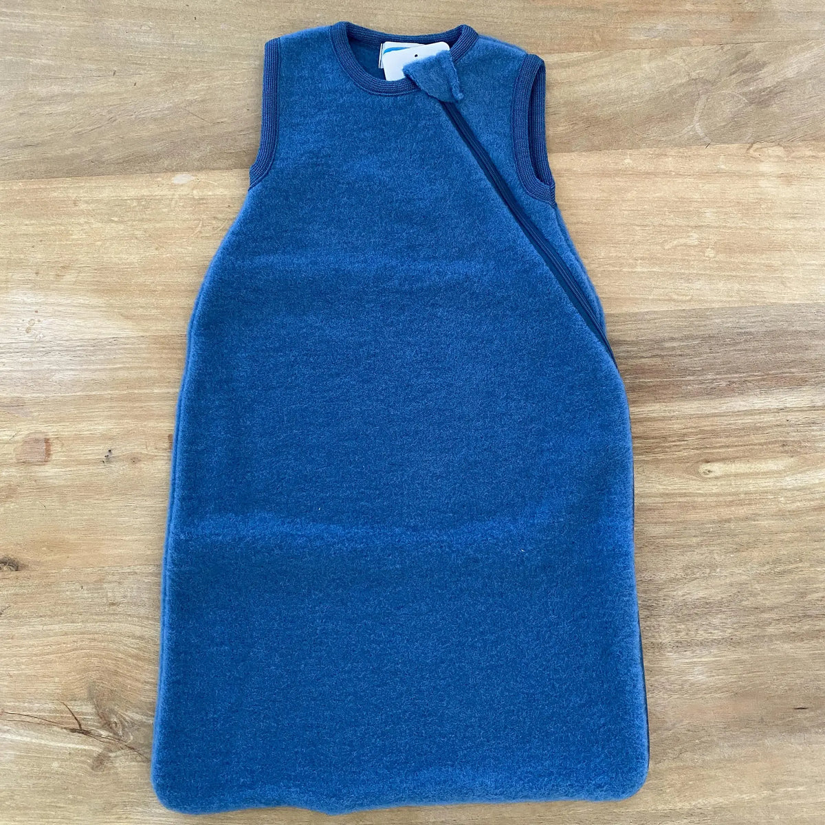 Gigoteuse sans manches en polaire de laine bio Reiff - Pacific blue 