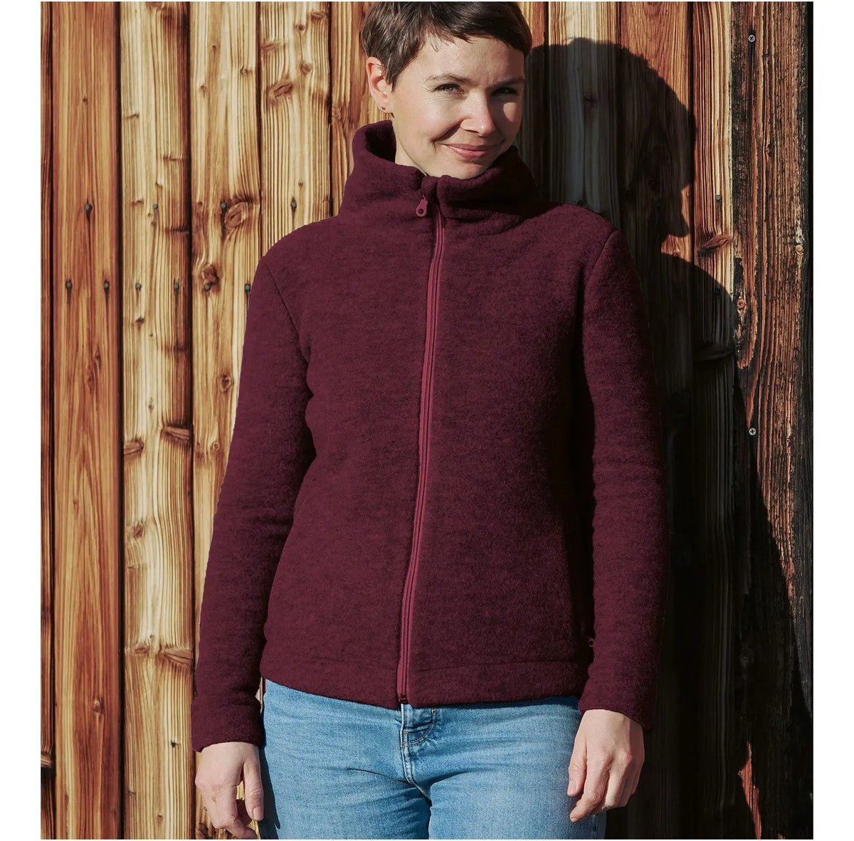 Gilet femme en polaire de laine mérinos bio Reiff 