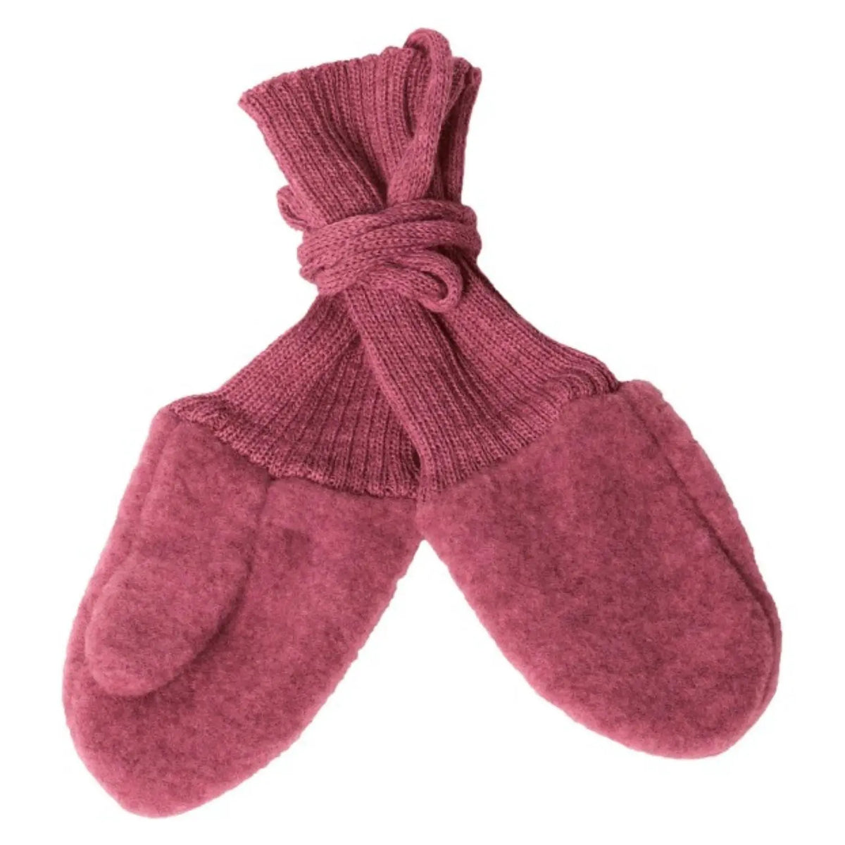 Moufles bébé en polaire de laine mérinos bio Reiff – Mauve - Lilinappy
