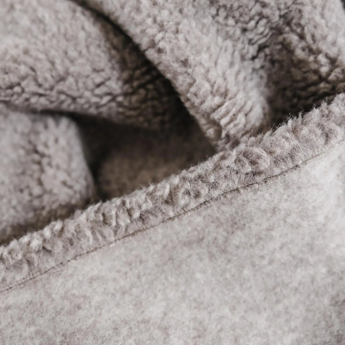 Couverture pure laine vierge Saling 150x190cm - Marron 